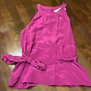 Rory Beca fuchsia silk halter top. Size M